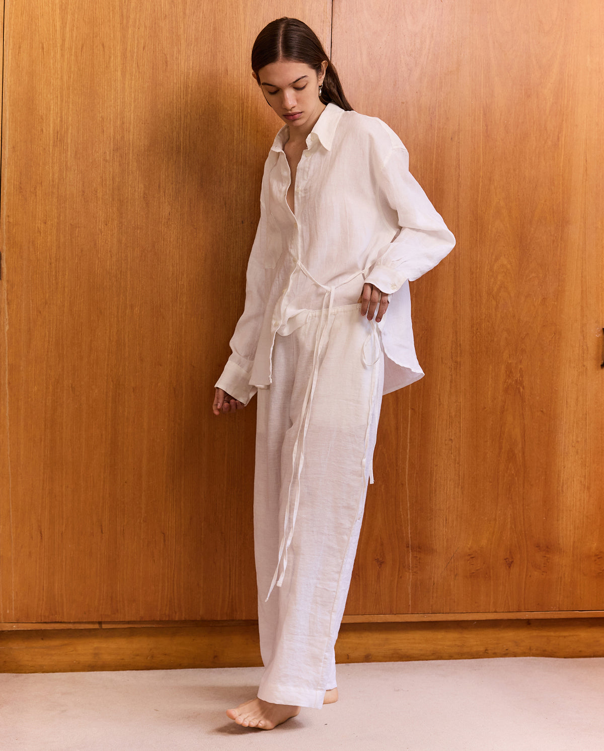 deiji studios matching set pajamas for women white
