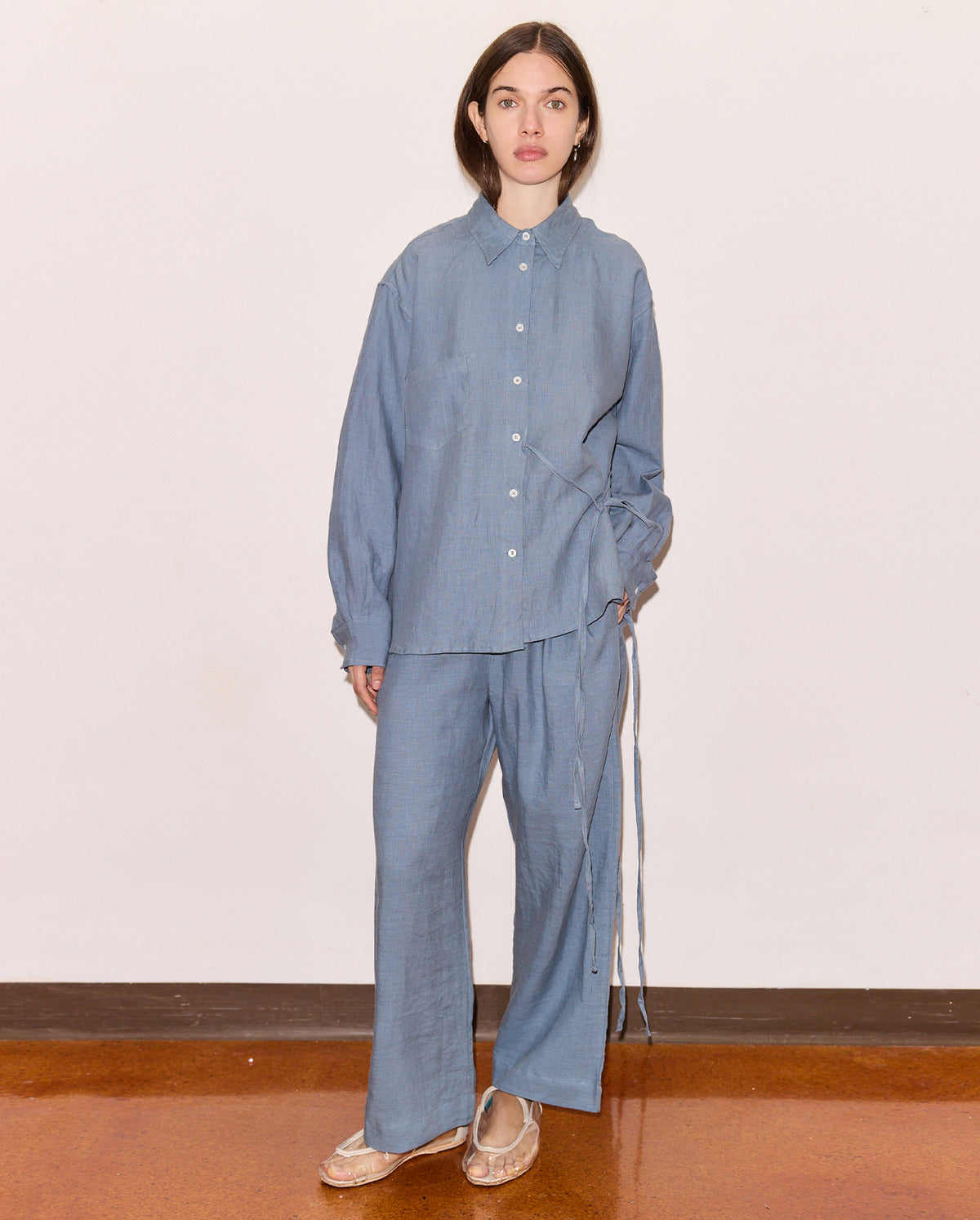 deiji studios matching set pajamas for women blue
