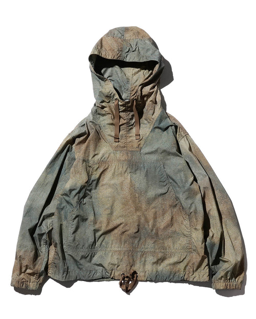 Military Nylon Camo Print Hooded Jacket