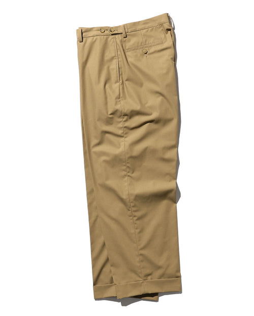 Ivy Wide Leg High Density Cotton Trouser - Beige