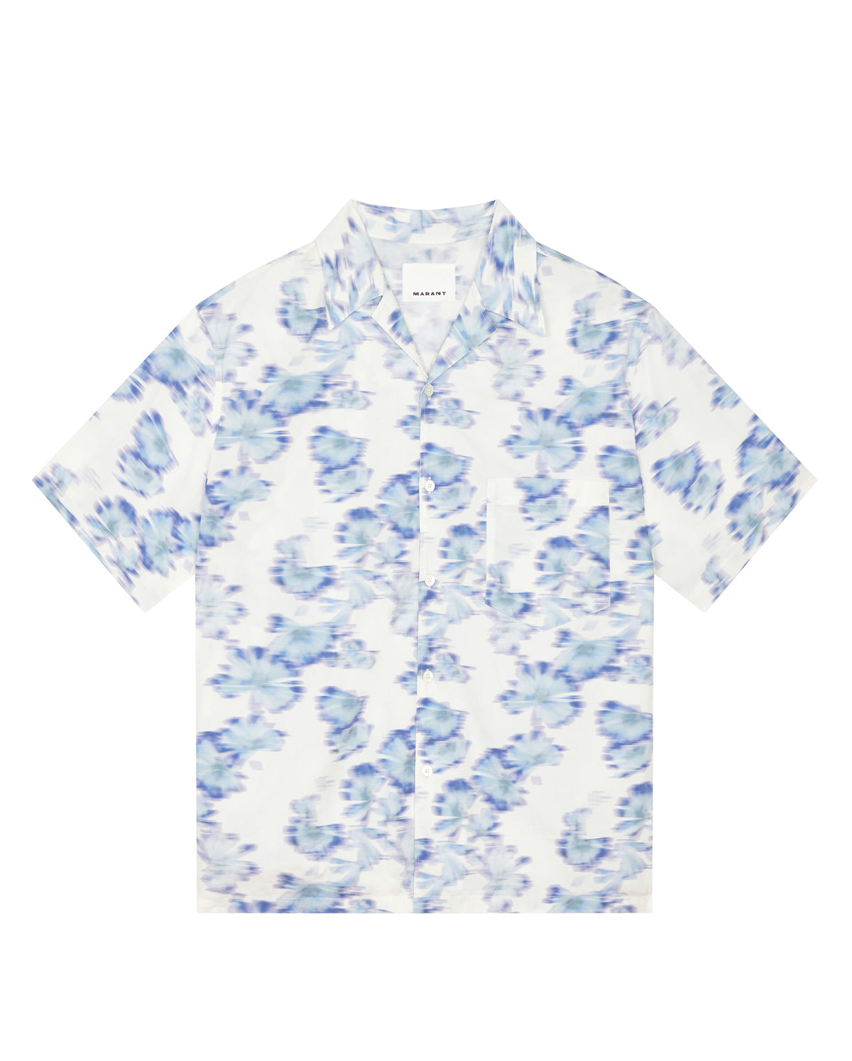 Lazlo Printed Short Sleeve Shirt - Light Blue