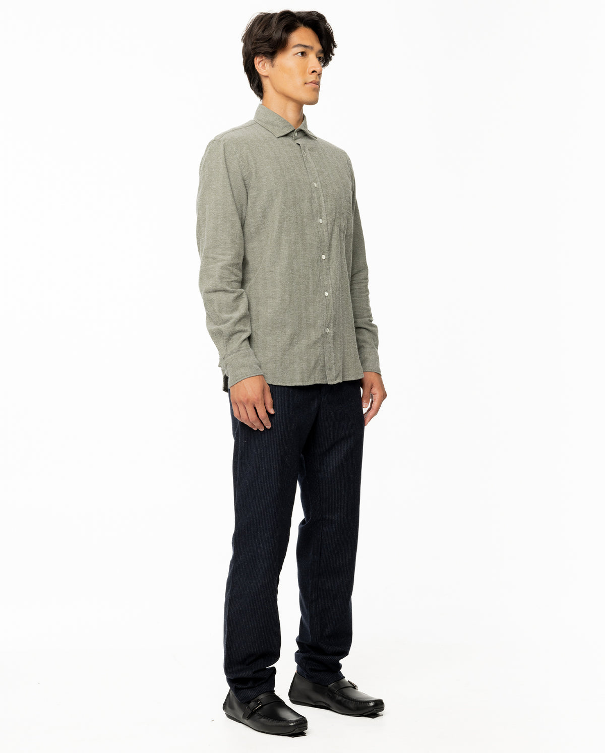 Paul Spread-Collar Cotton-Flannel Shirt