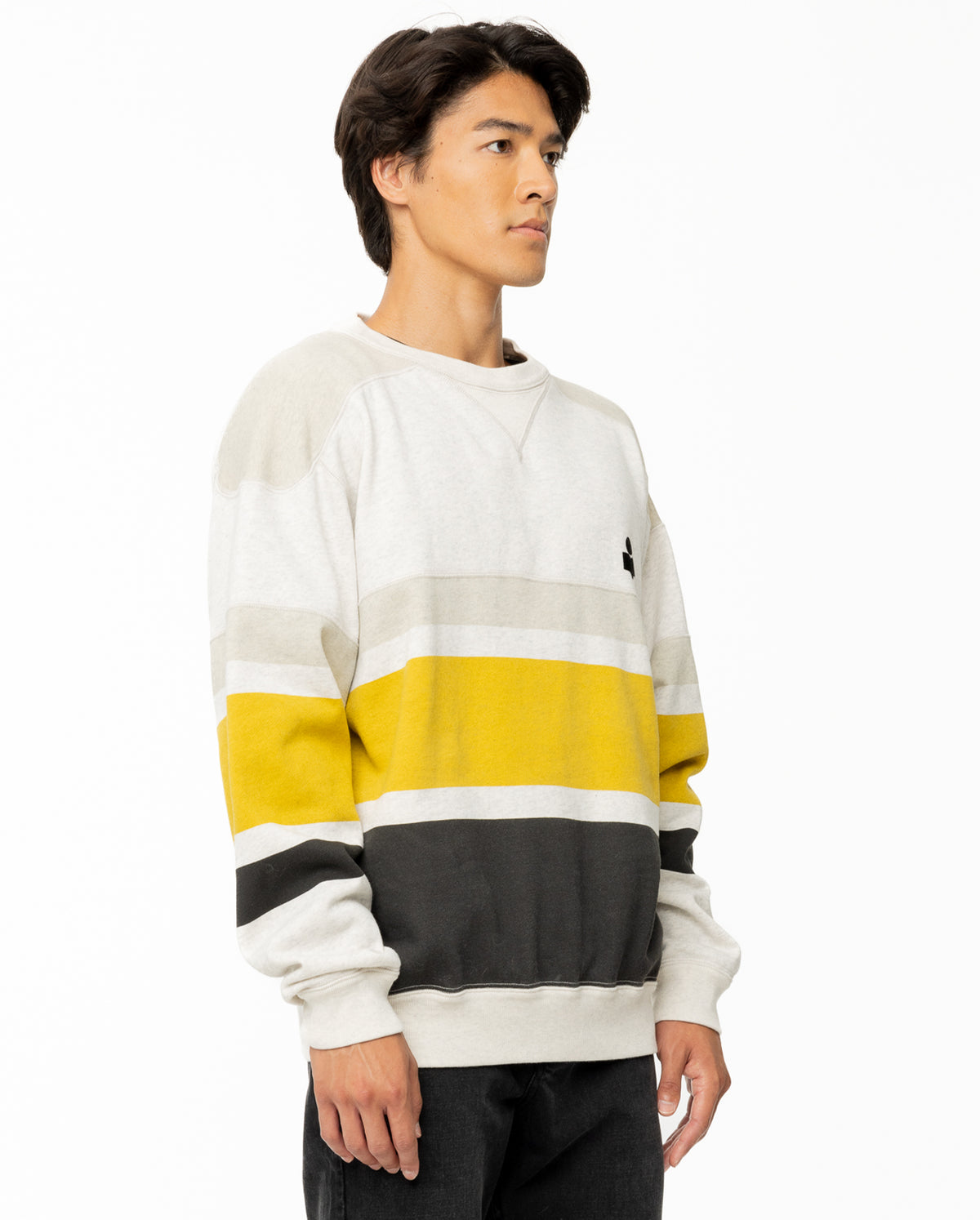 Meyoan Rugby Striped Sweatshirt - Ecru Yellow