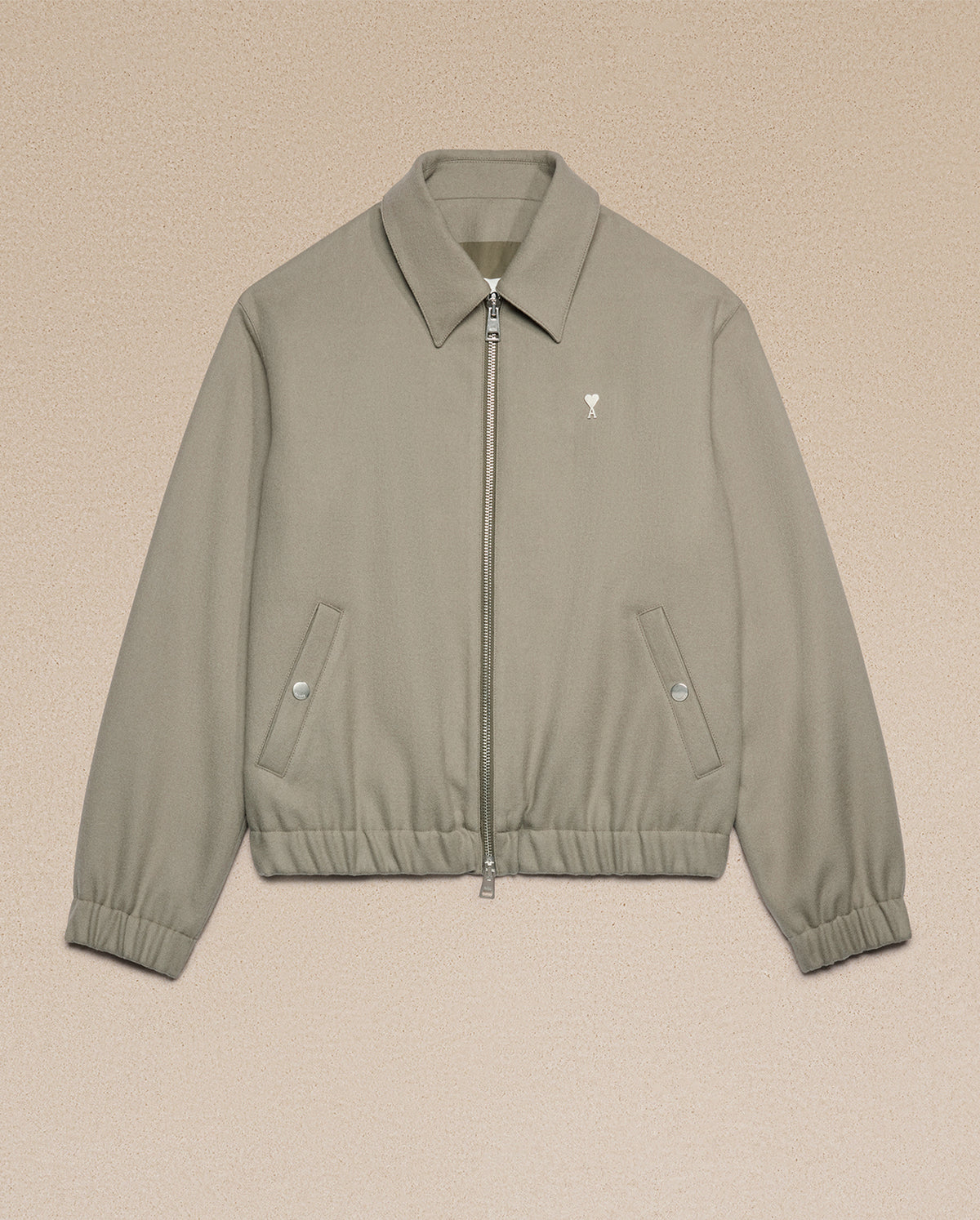Adc Wool Zipped Jacket - Taupe