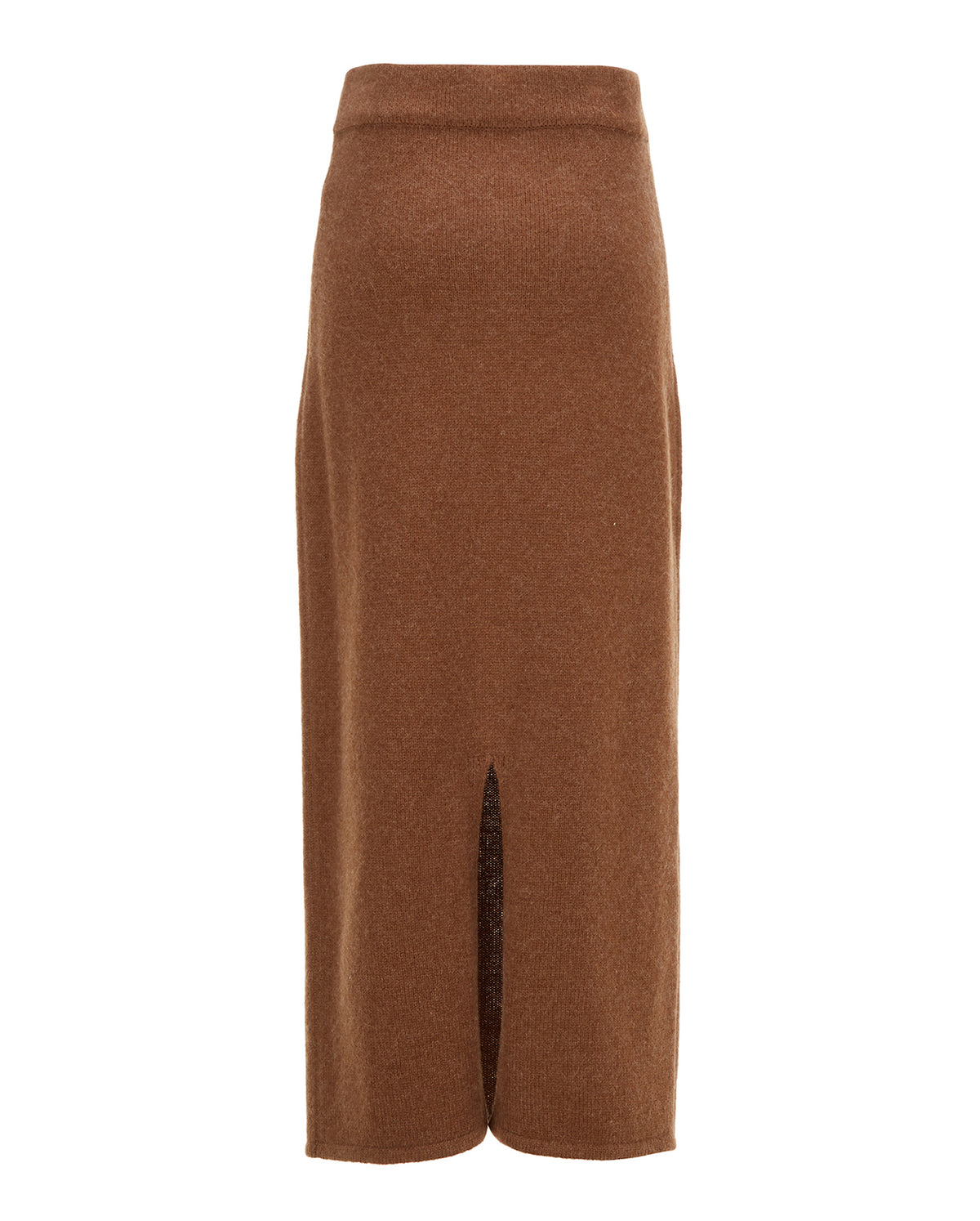 Alpaca Blend Long Skirt - Brown