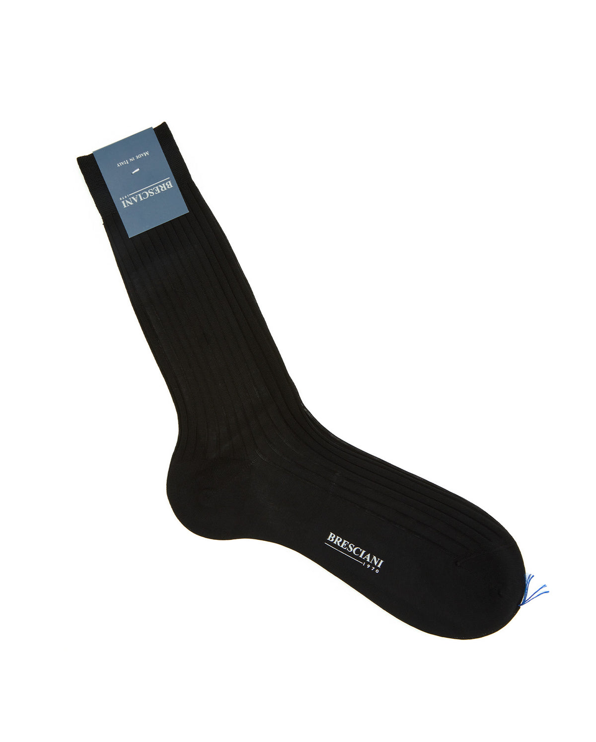 Ribbed Calf Length Socks - Black
