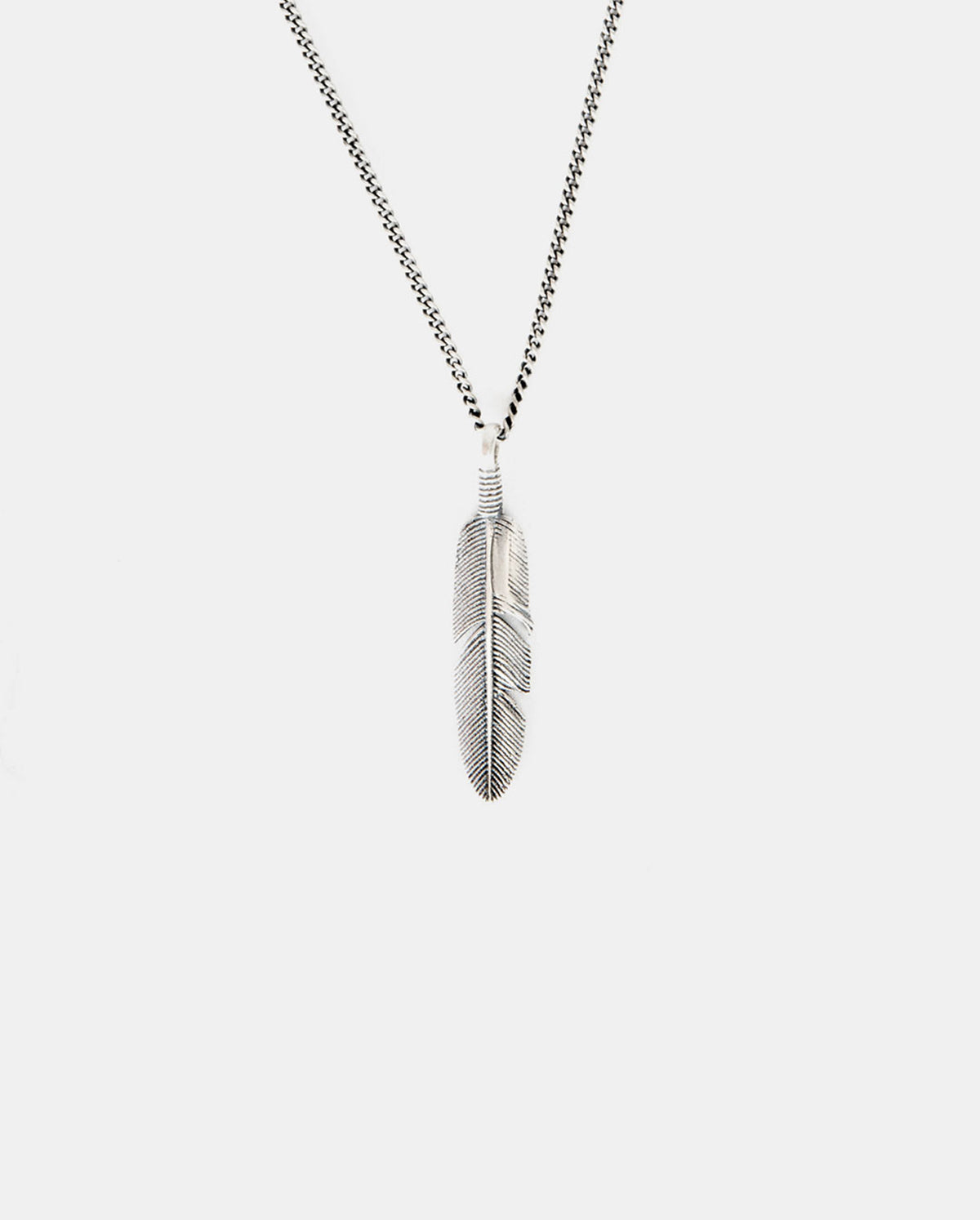 Silver Ethereal Feather Necklace