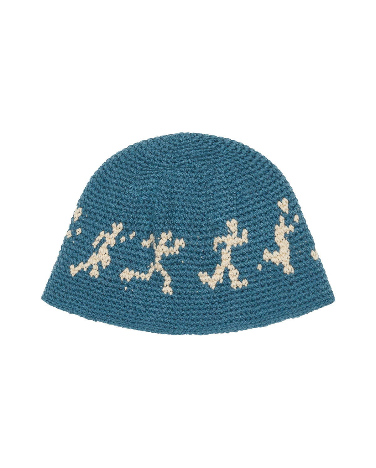 Running Guy Crochet Hat - Blue