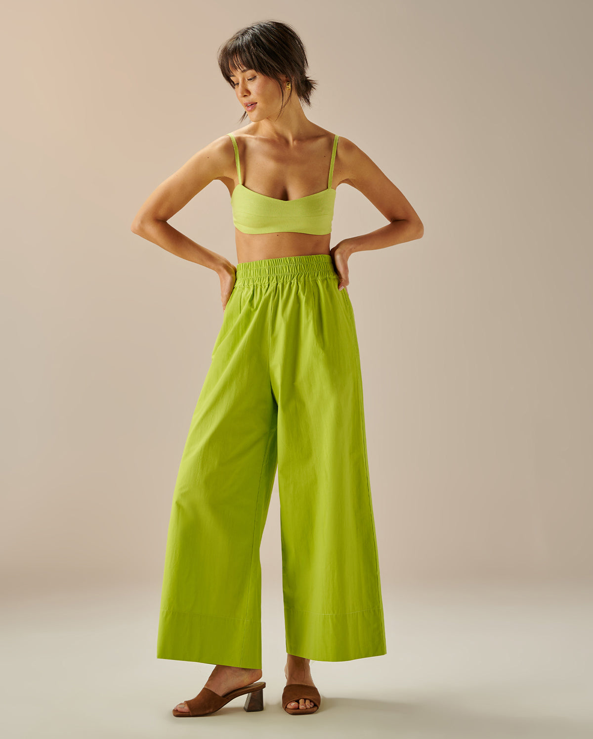 Cotton Livia Pants - Lumini Green