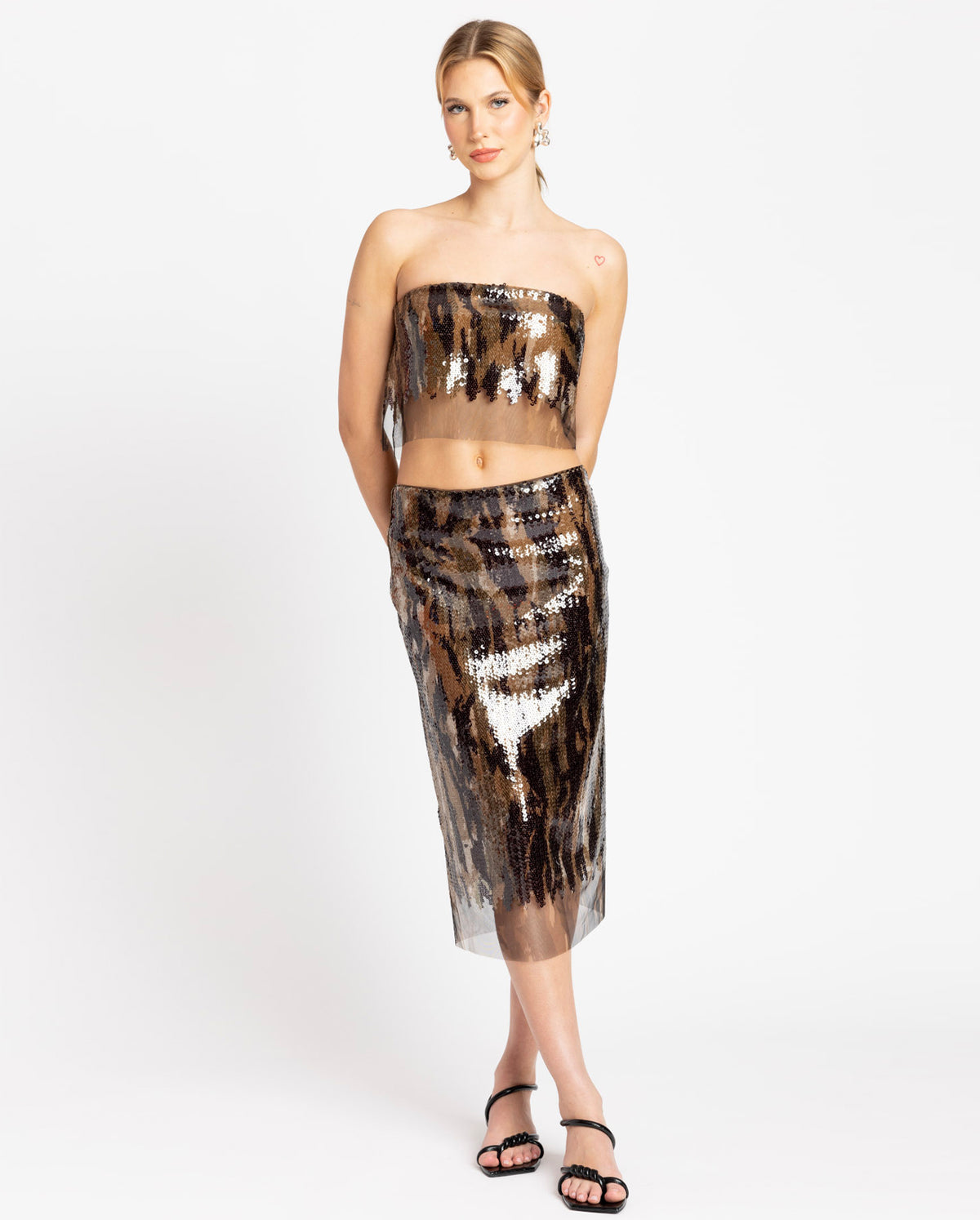 Vertical Horizon Sequin Skirt