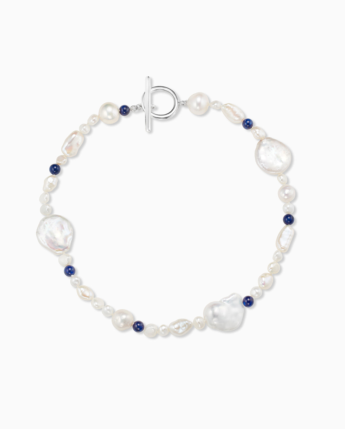 SS/Pearl/Lapis Amelie Necklace