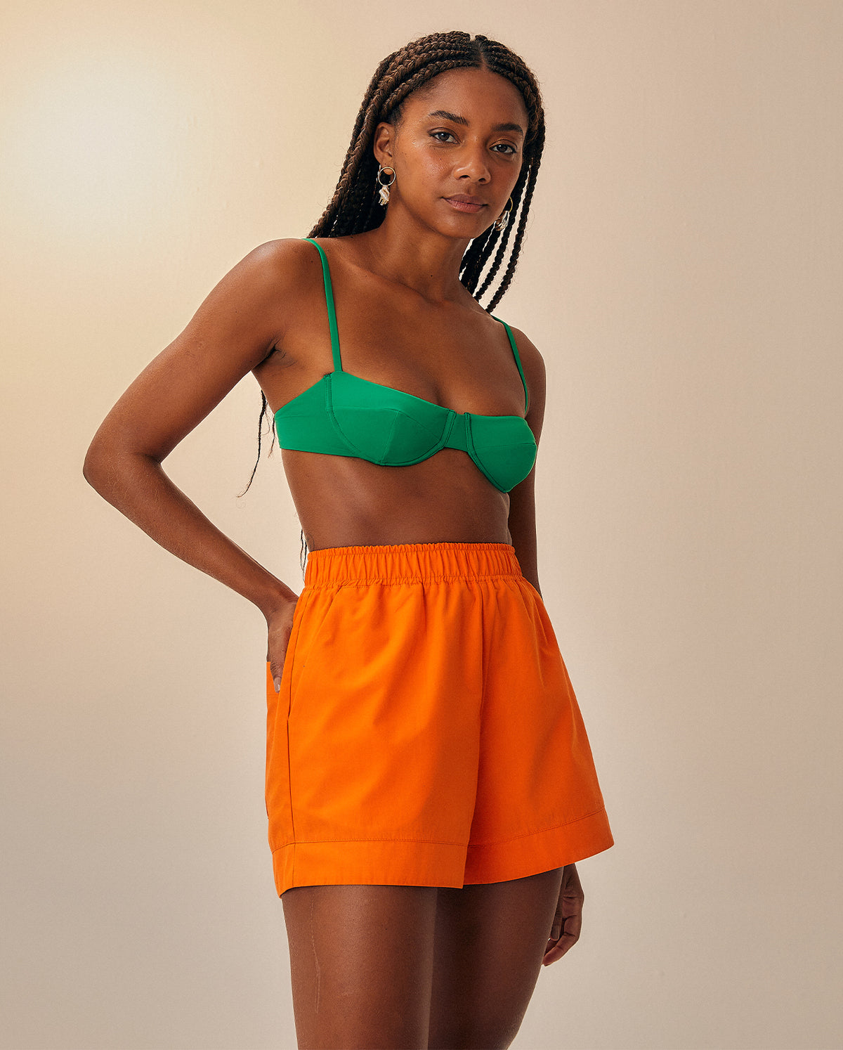 Gabriela Cotton Shorts - Mie Orange