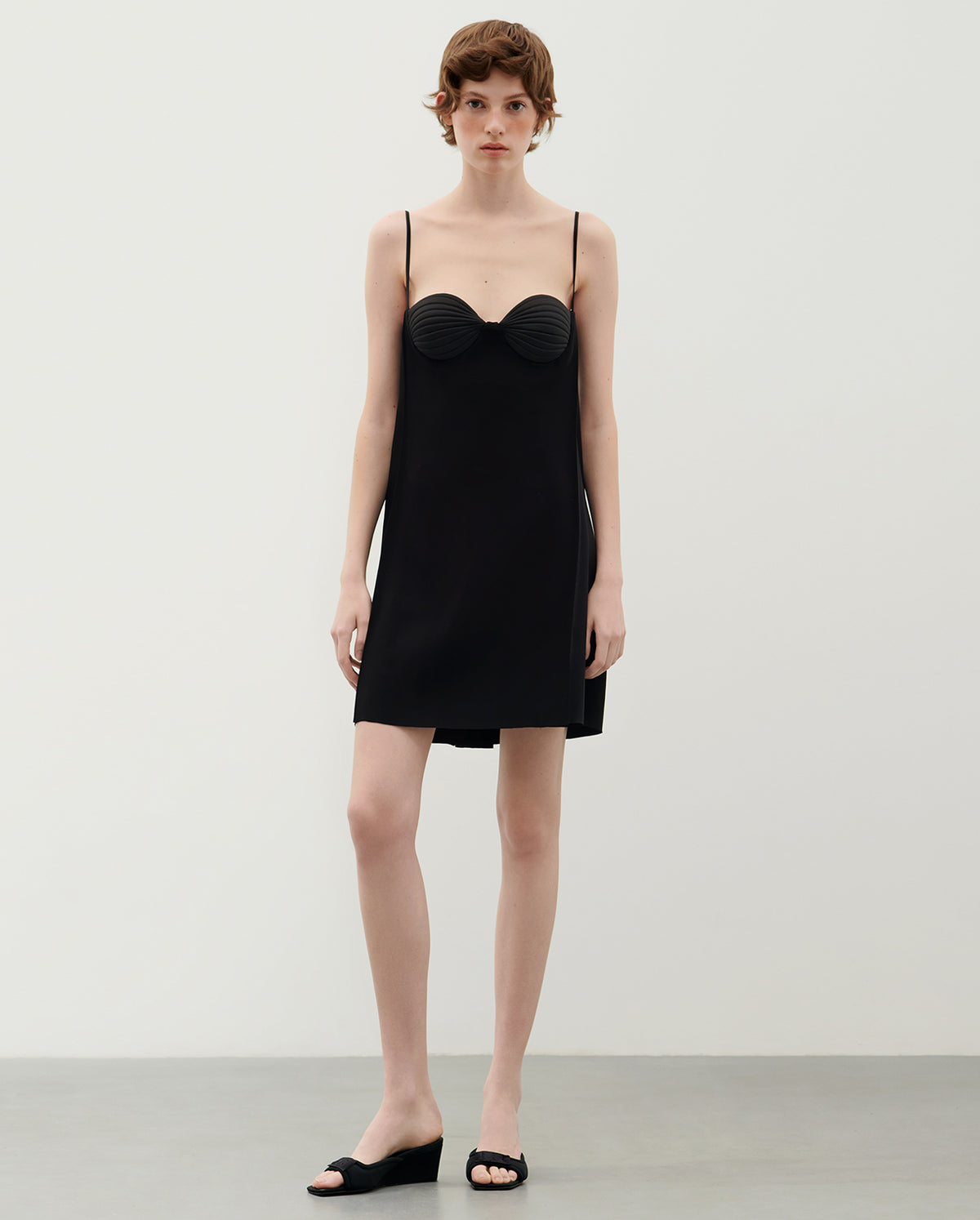 Bevza Seashell Mini Dress Black