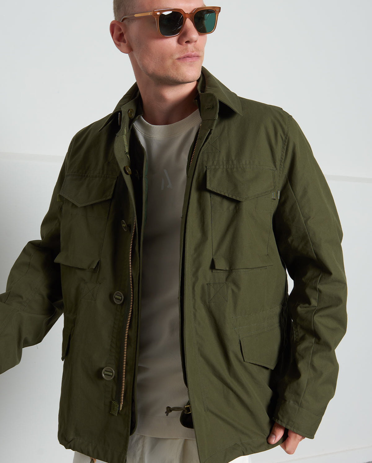 Cotton Field Jacket - Military Green