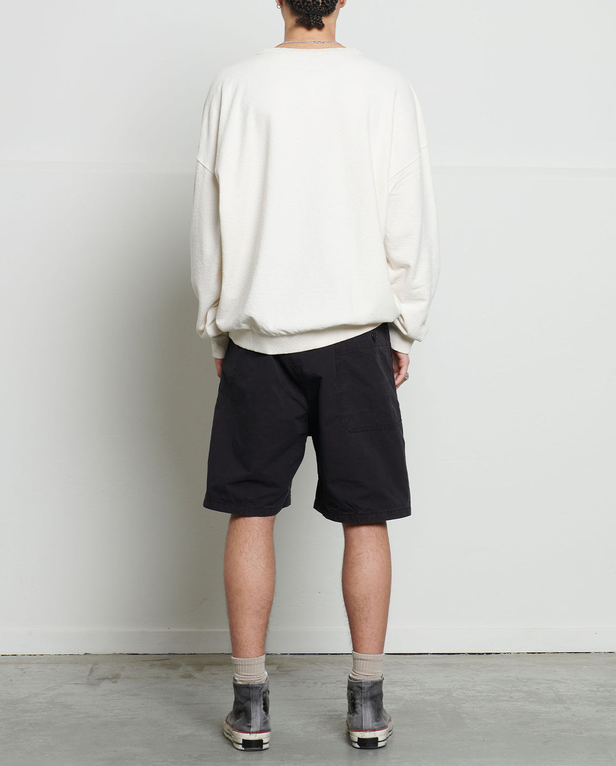 Structured Cotton Sweater - Light Ecru