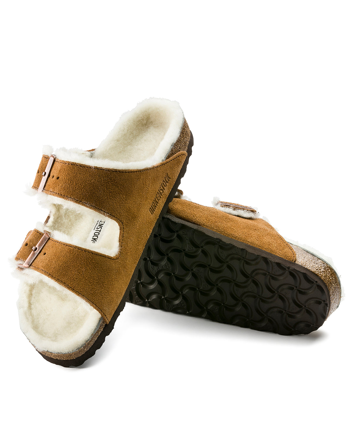 Arizona Shearling Sandal - Mink/Natural