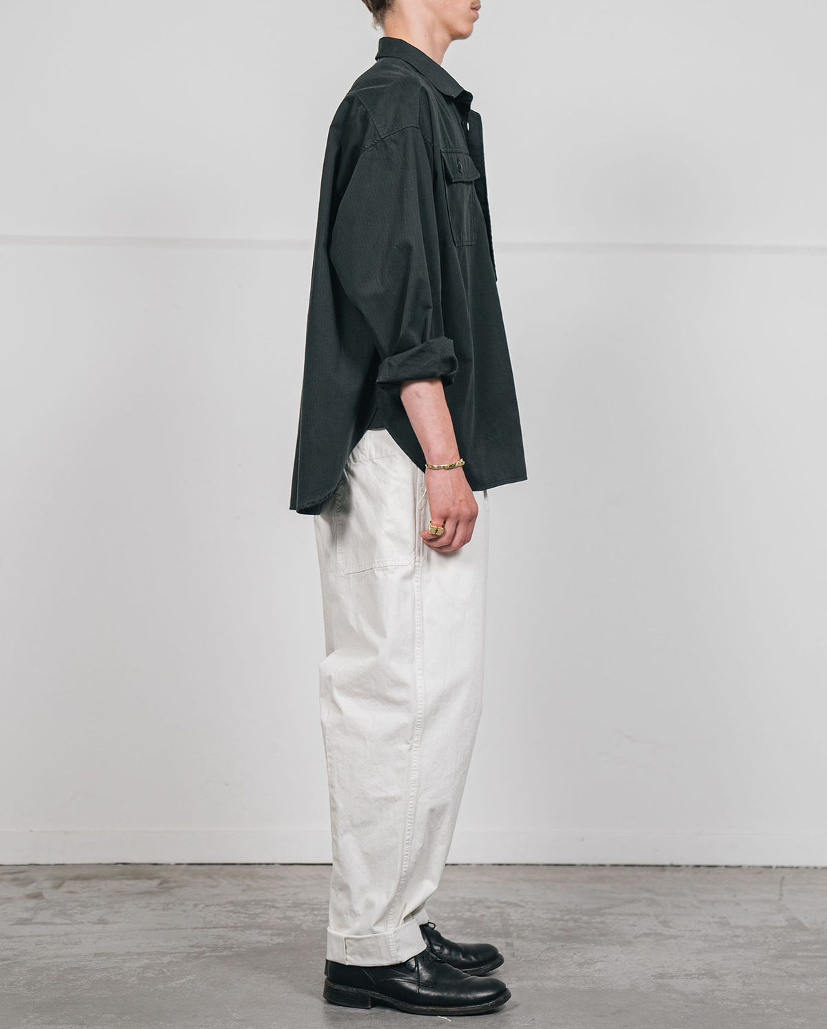 Overshirt With Double Chest Pockets - Charcoal