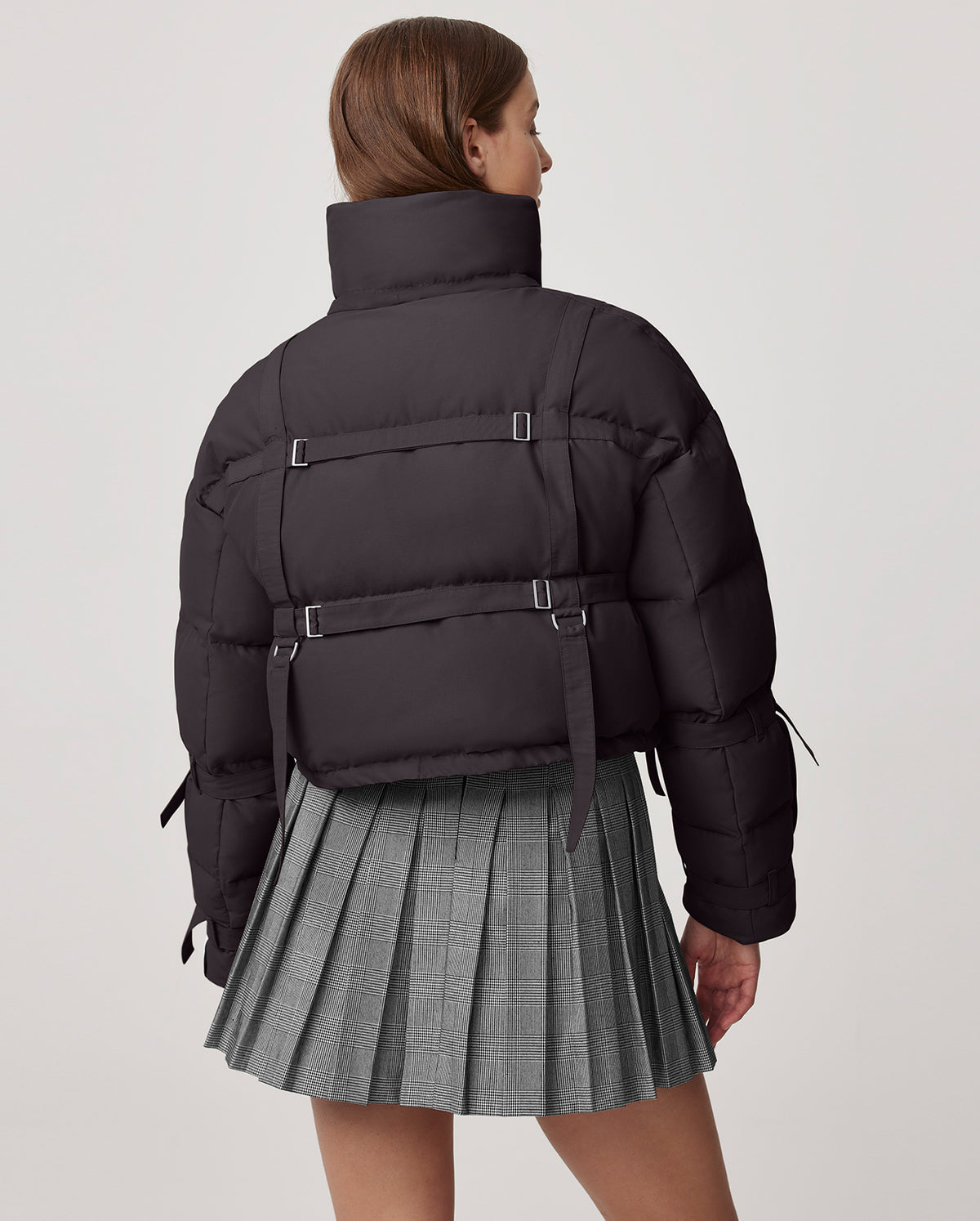 Cropped Down Strap Puffer