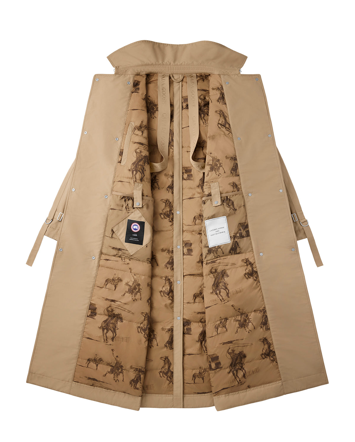 Lightweight Down Strap Trench Coat