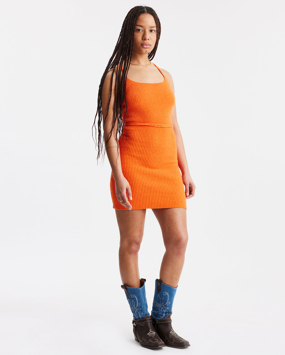 Fatima Knit Dress - Orange