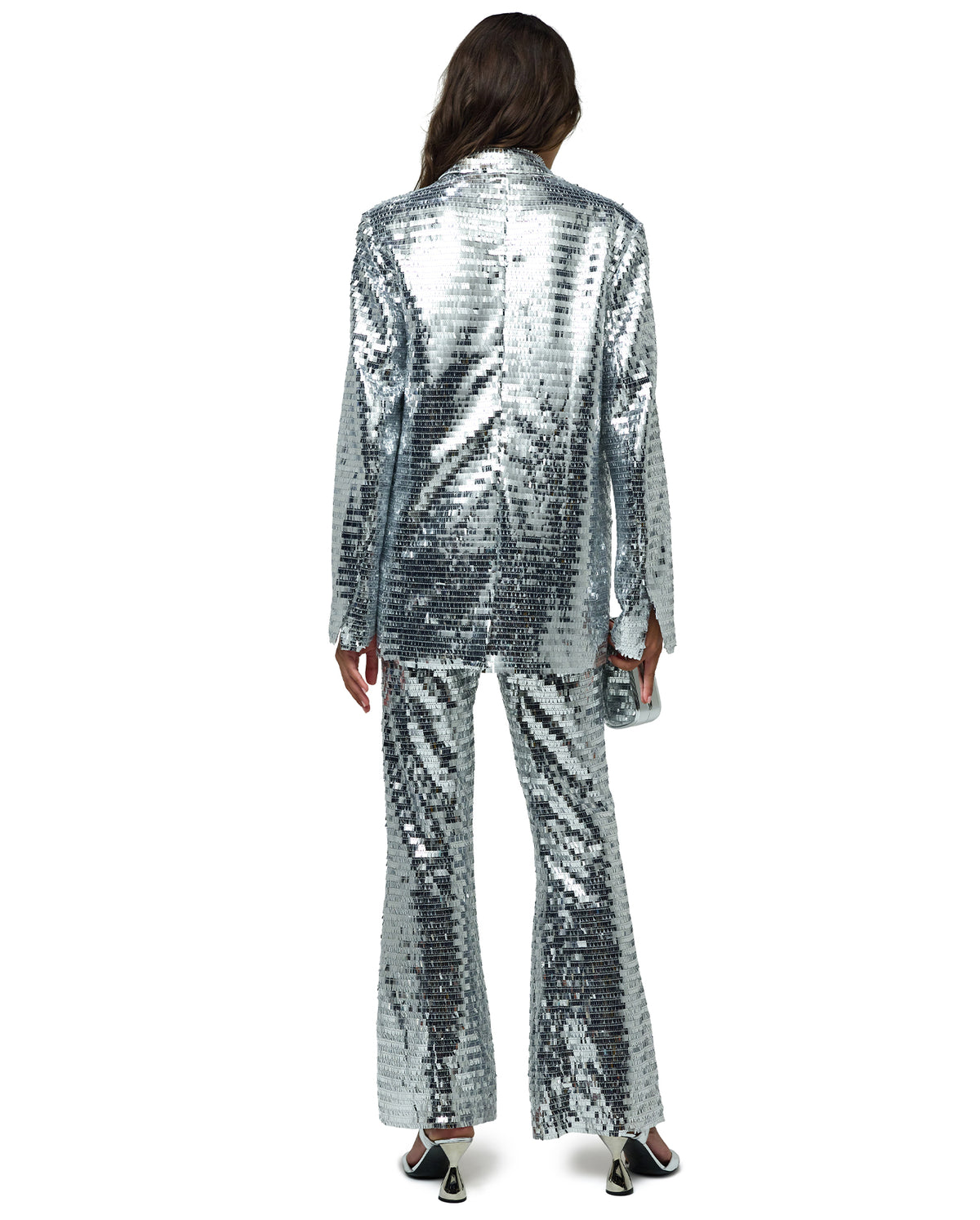 Sequin Robo Pant - Silver