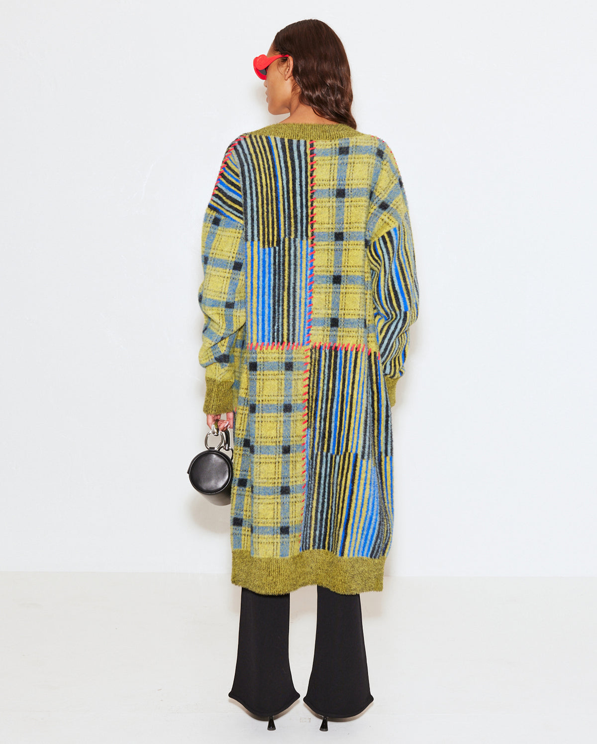 Castle Cardigan - Yellow Plaid/Stacked Stripe