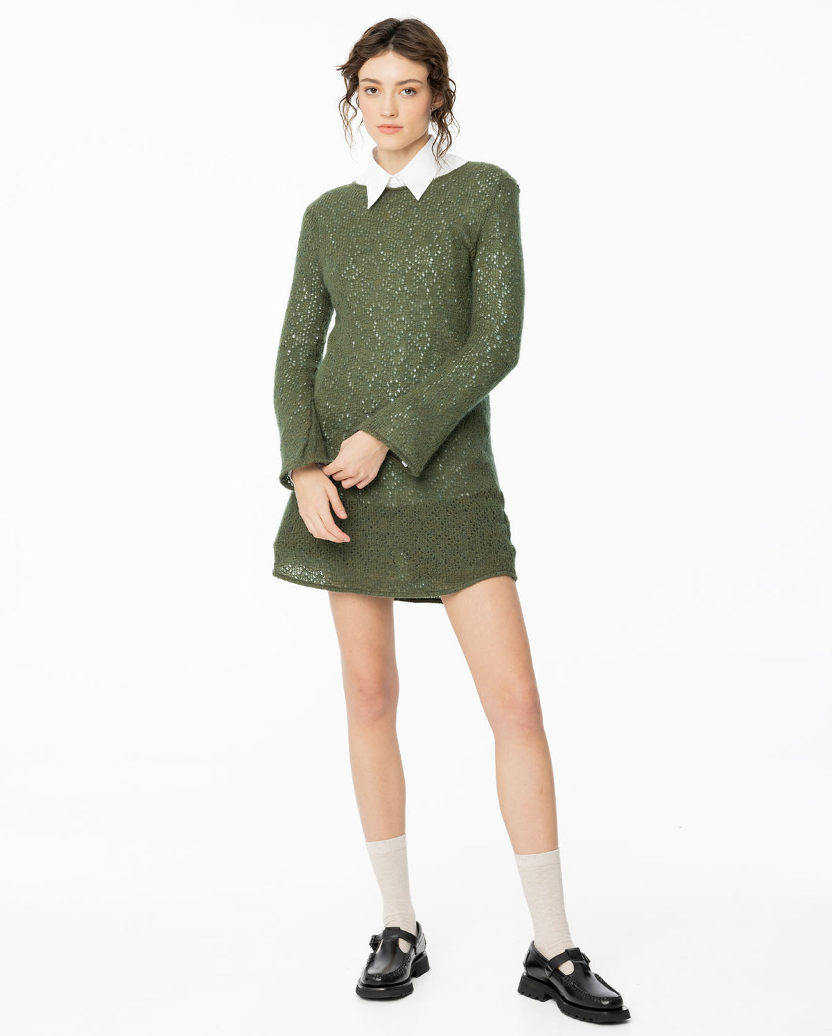 Two Face Dress - Moor Green Crochet
