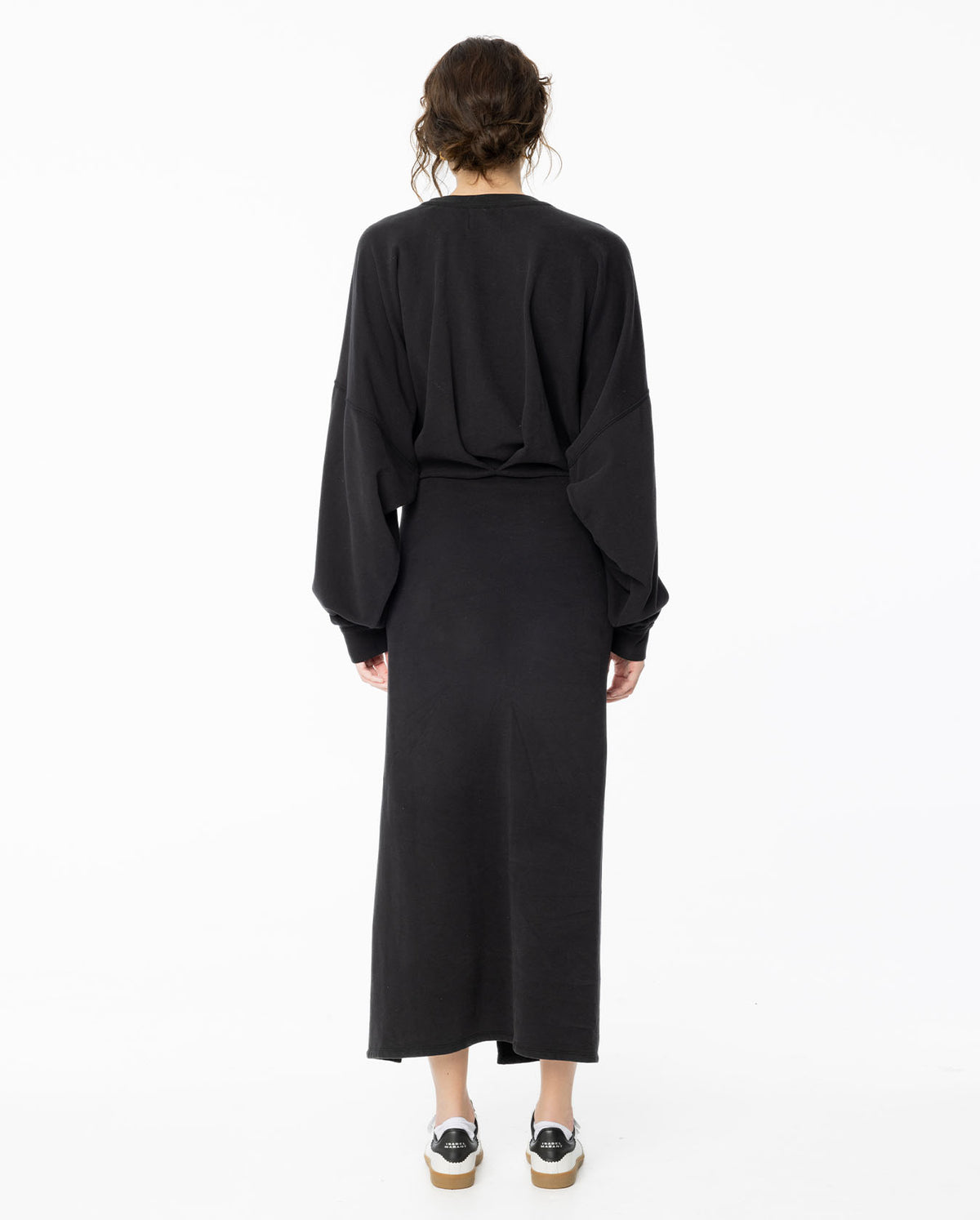 Salomon Drapey Sweatshirt Dress  - Black