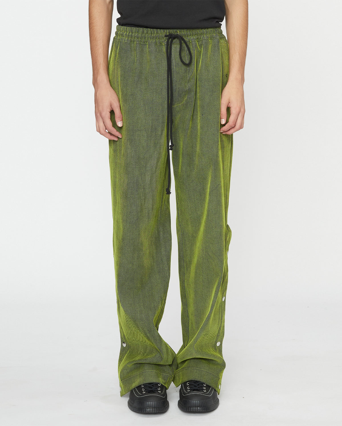 Flock Denim Studded Track Pants - Lime