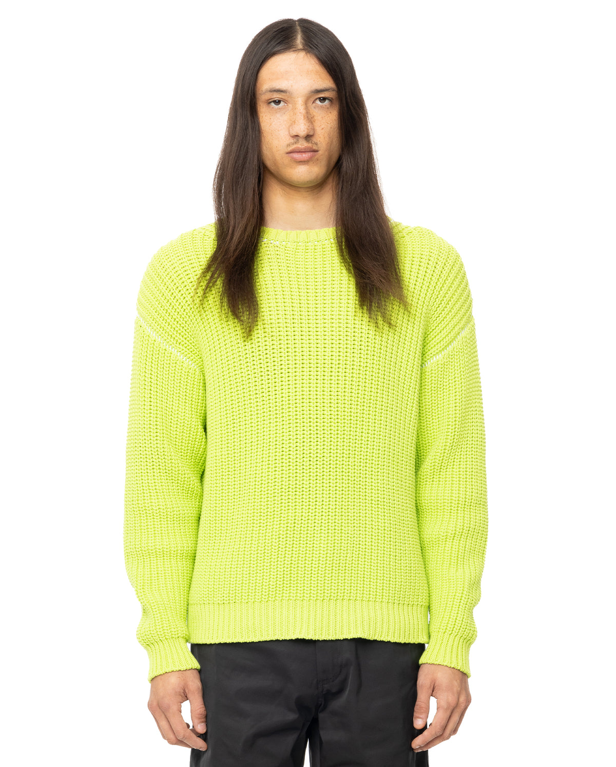 Fishermans Crewneck Sweater - Neon Green