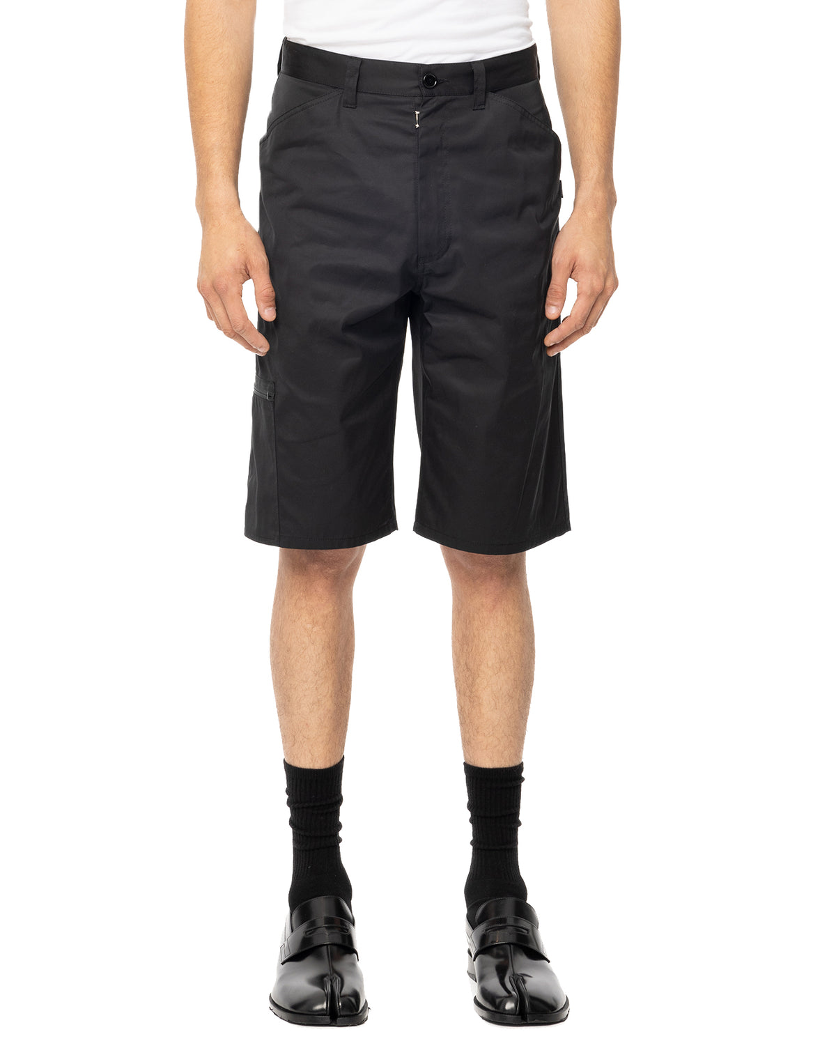 Gabardine Long Shorts - Black