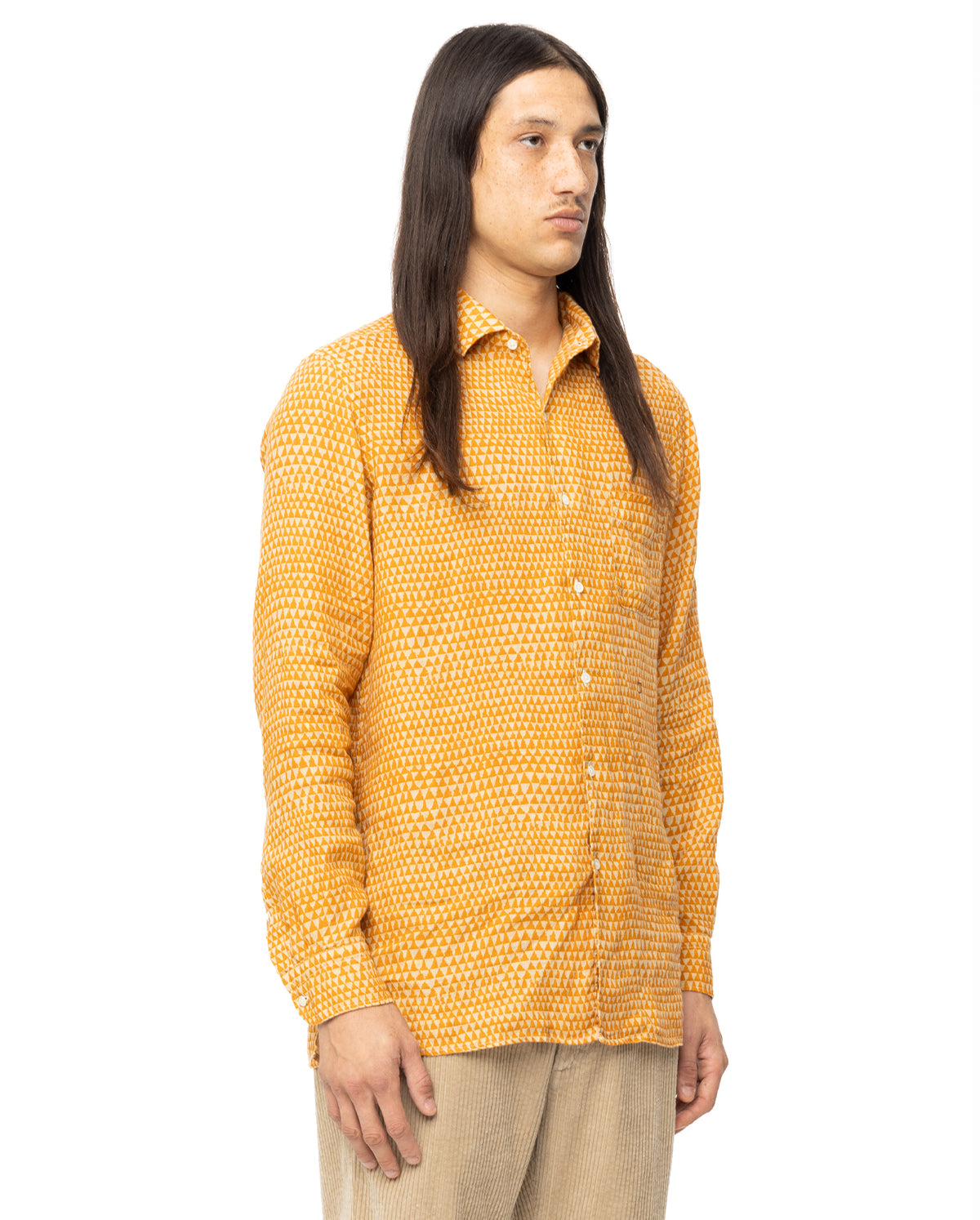 Bowles Pattern Long Sleeve Button Up - Orzo
