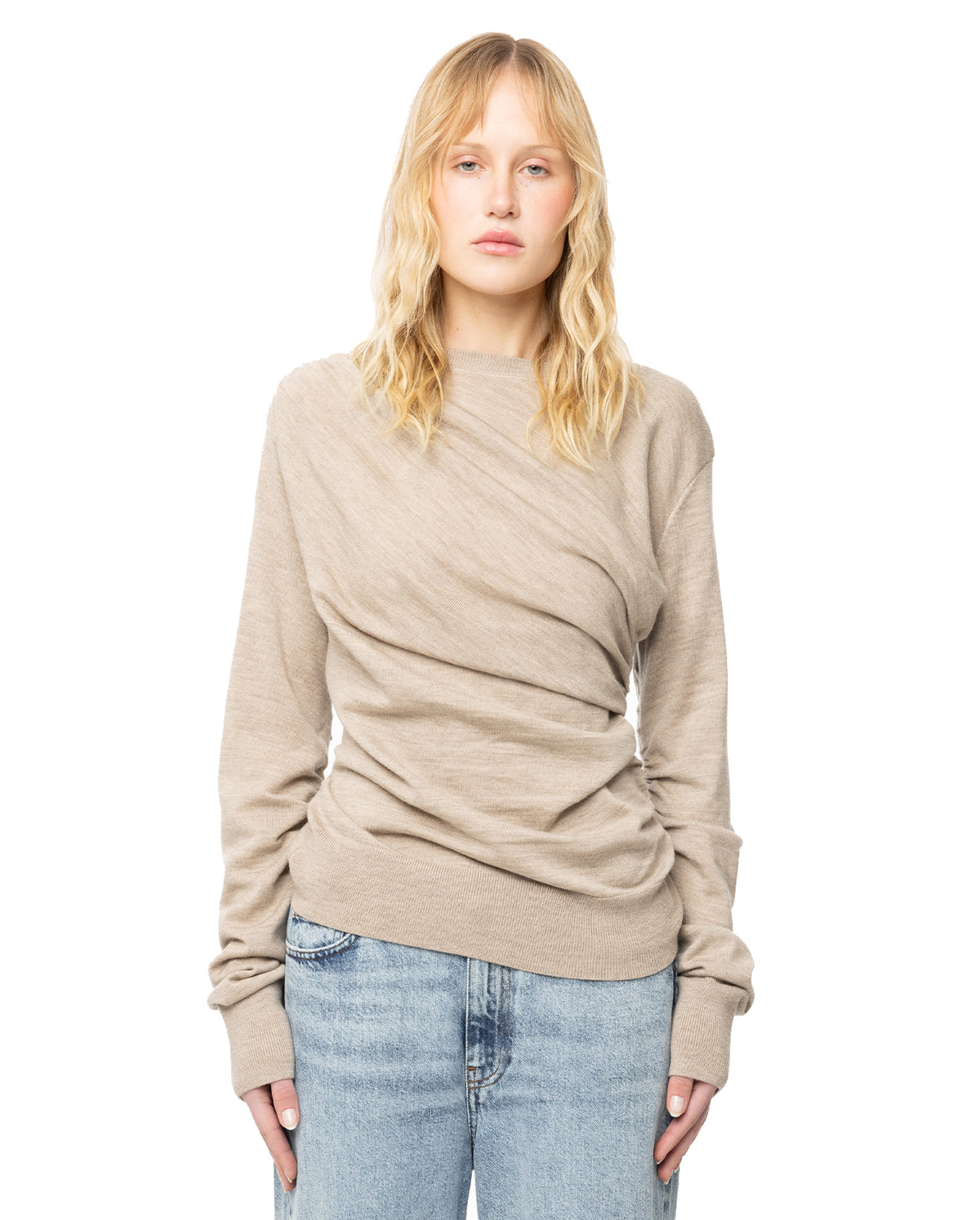 Eleornore Knitted Top  - Camel