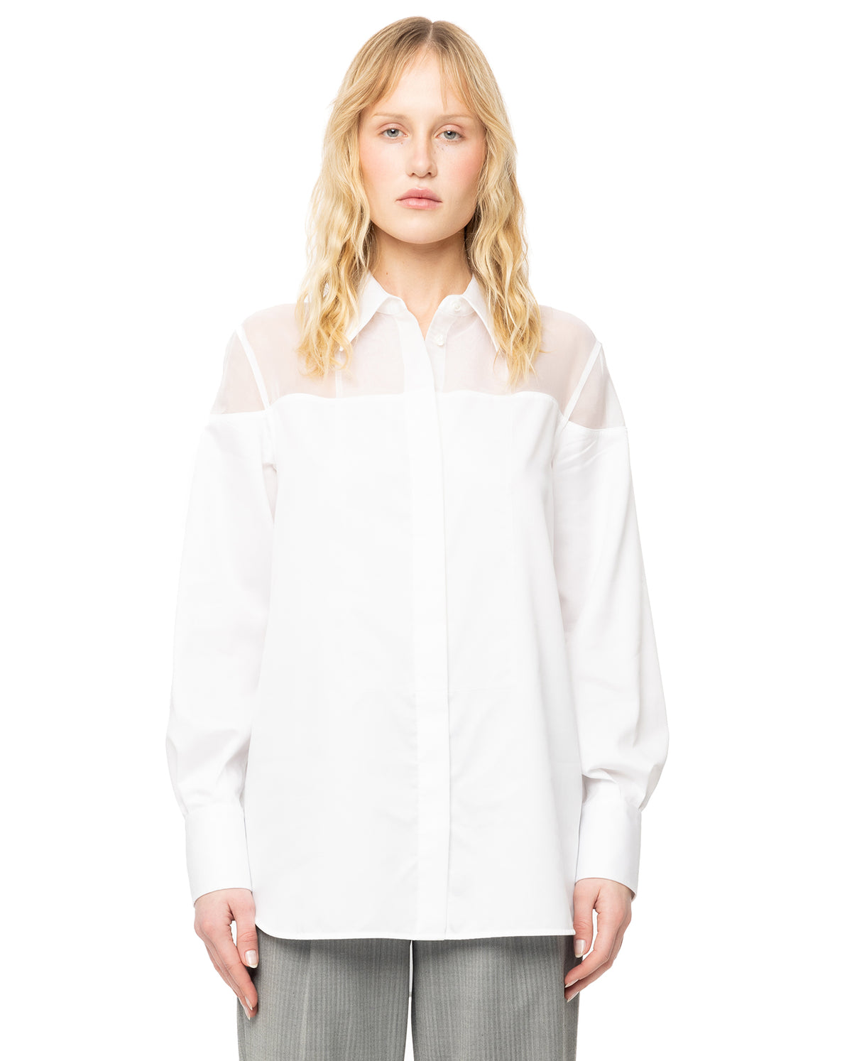 Poplin Tux Shirt - White