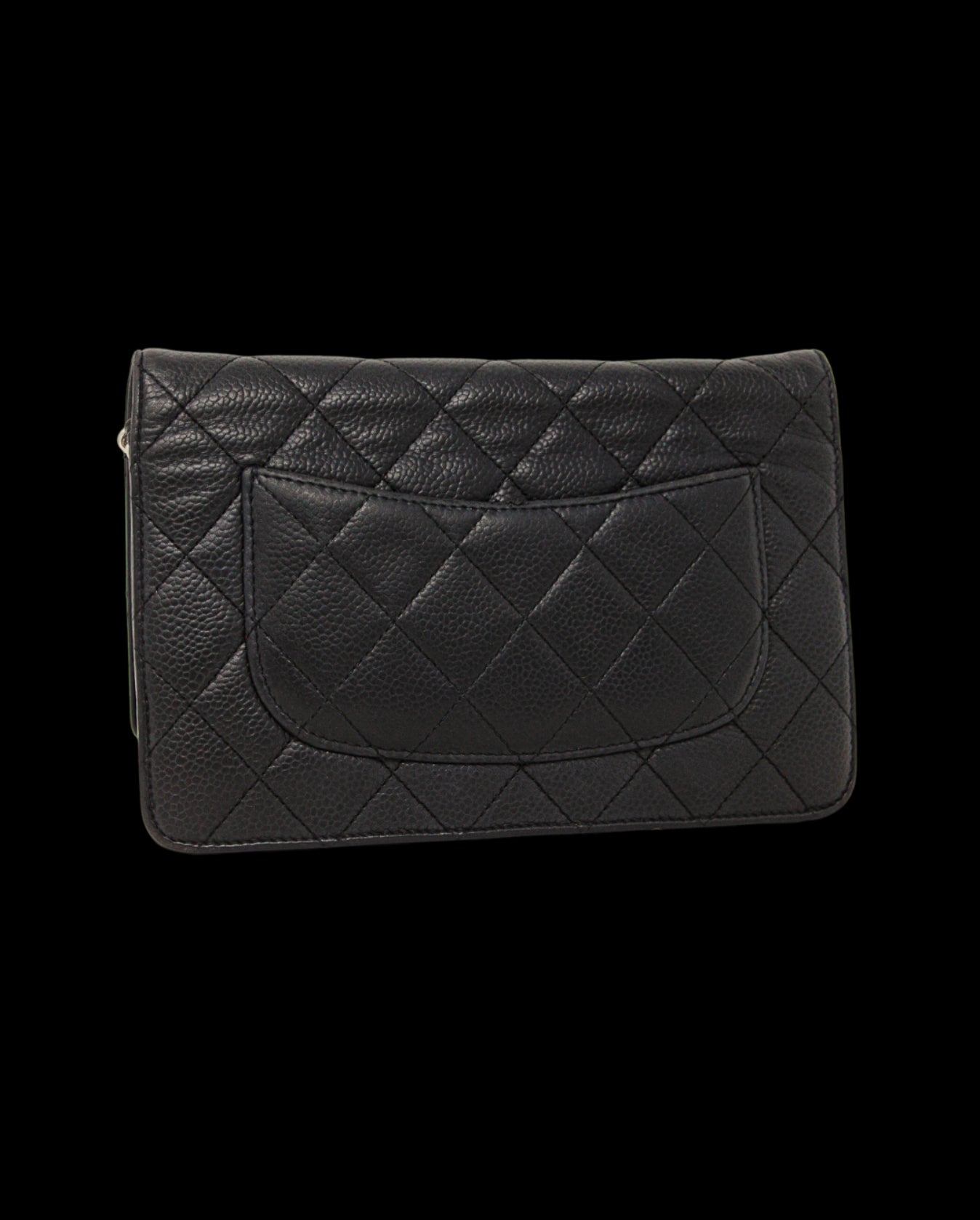 Chanel Card Holder Wallet Quilted Diamond Caviar Black in Caviar with Gold- tone - US