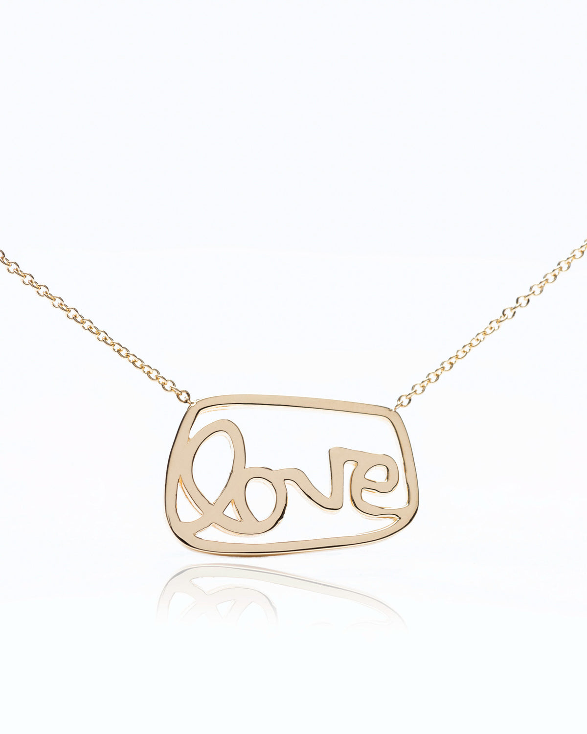 18K Gold LOVE Necklace