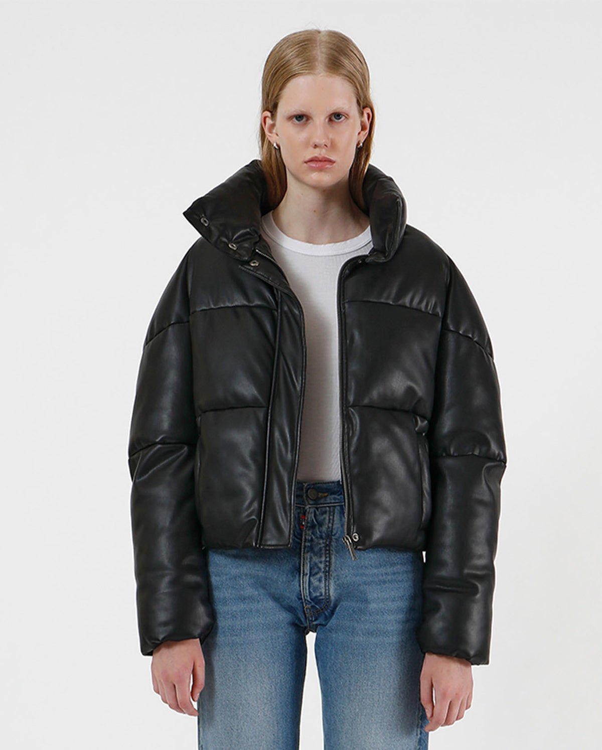 Jemma Leather Puffer Jacket