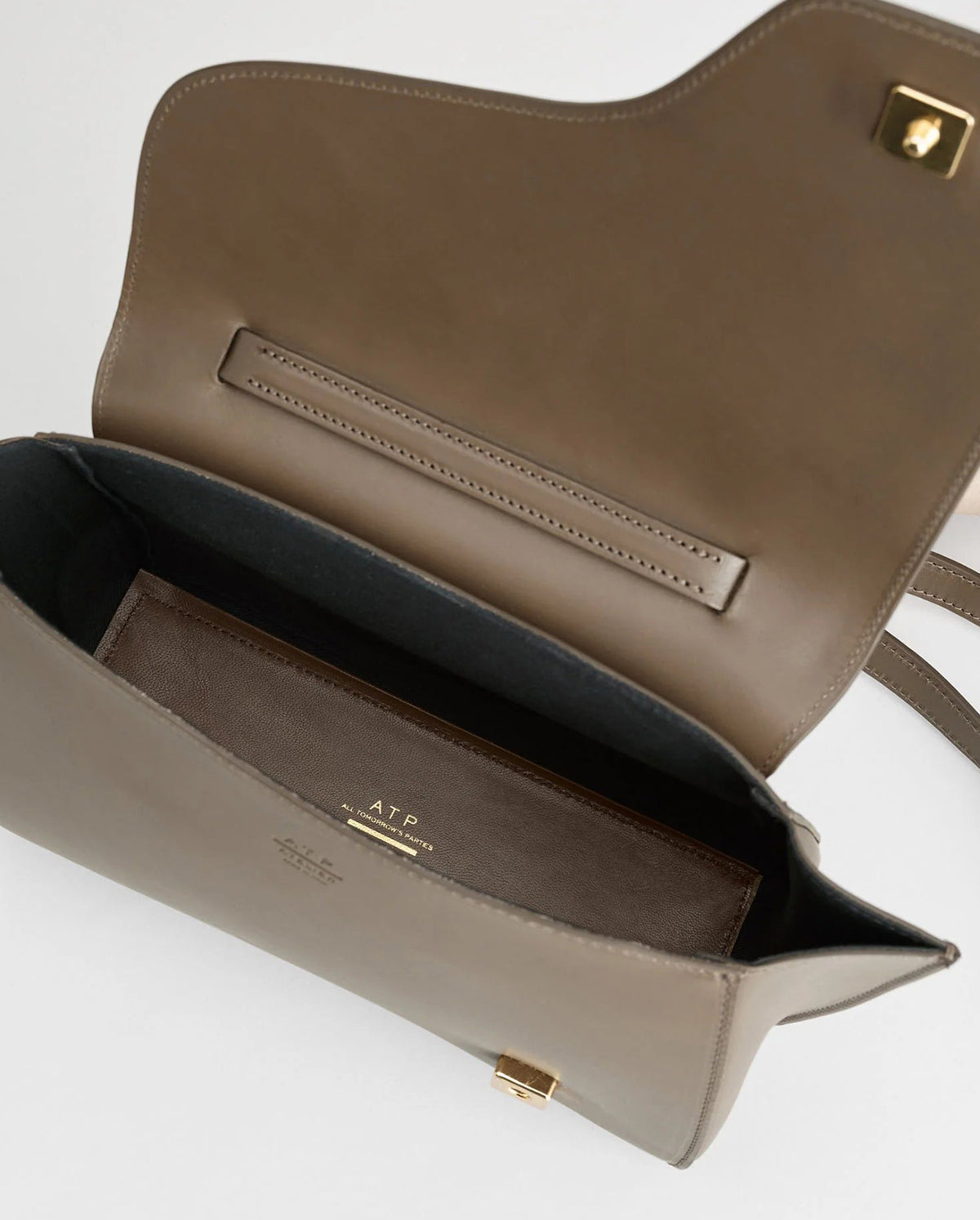 Arezzo Khaki Brown Leather Handbag