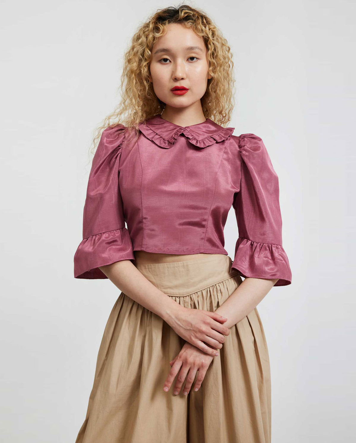 Spring Lucy Top - Thulian Rose Moire