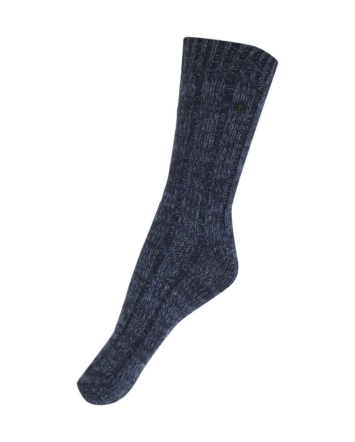 Melange Cotton Twist Socks - Navy