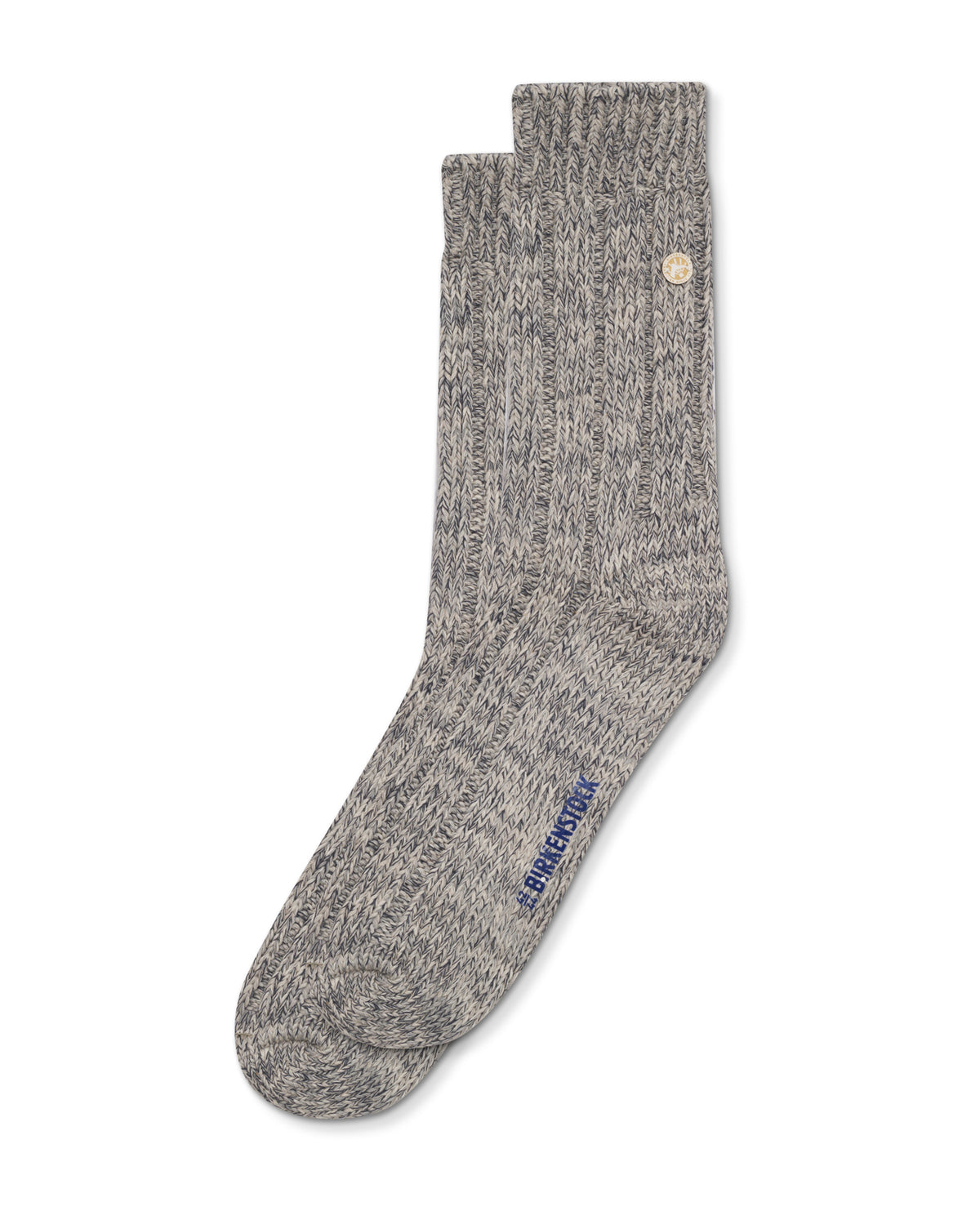Melange Cotton Twist Socks - Light Gray