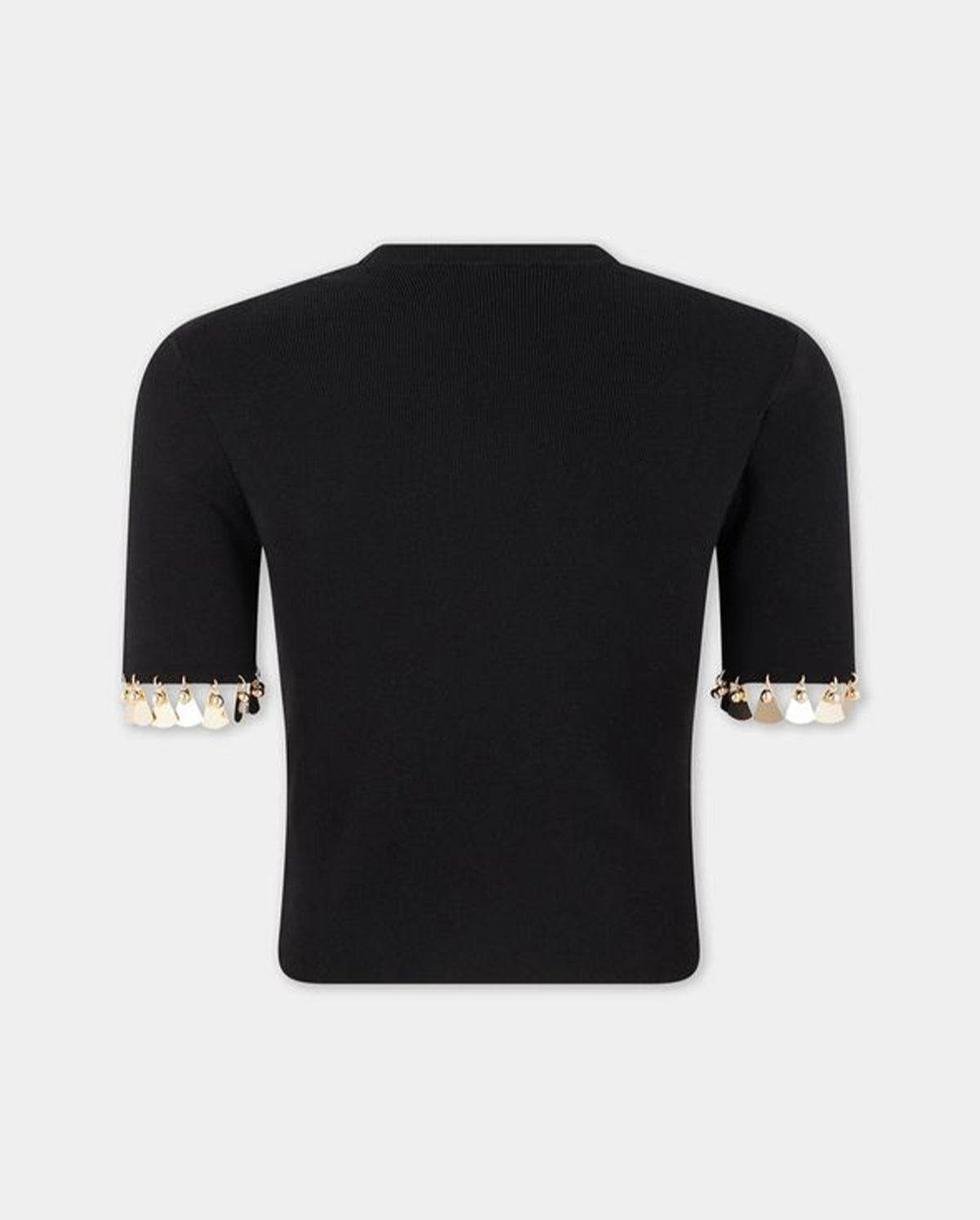 Black Top With Gold Stud Sleeve