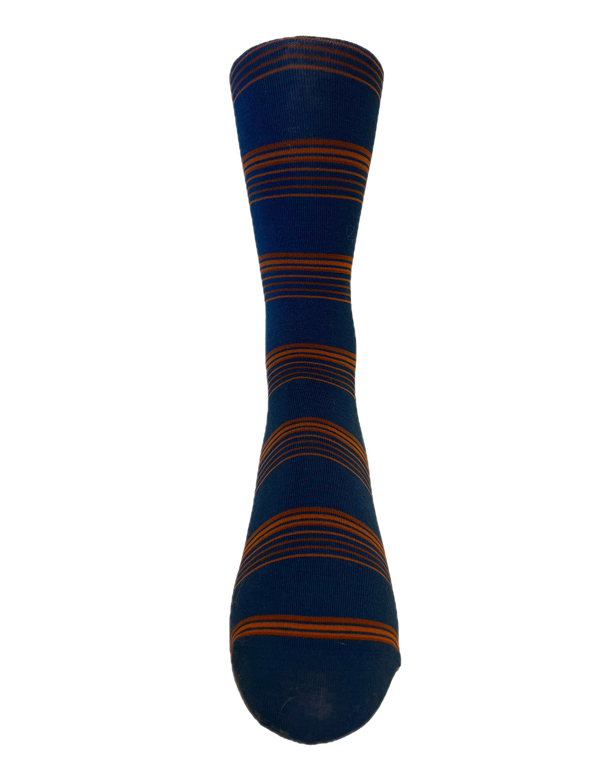 Striped Calf Length Socks - Blue/Orange