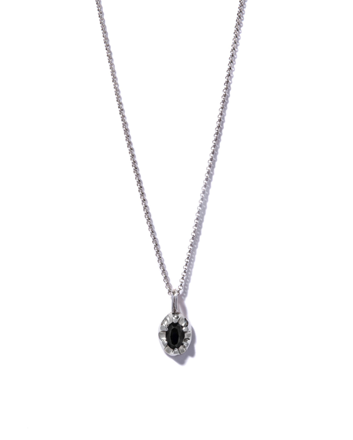 Claw Onyx Silver Necklace