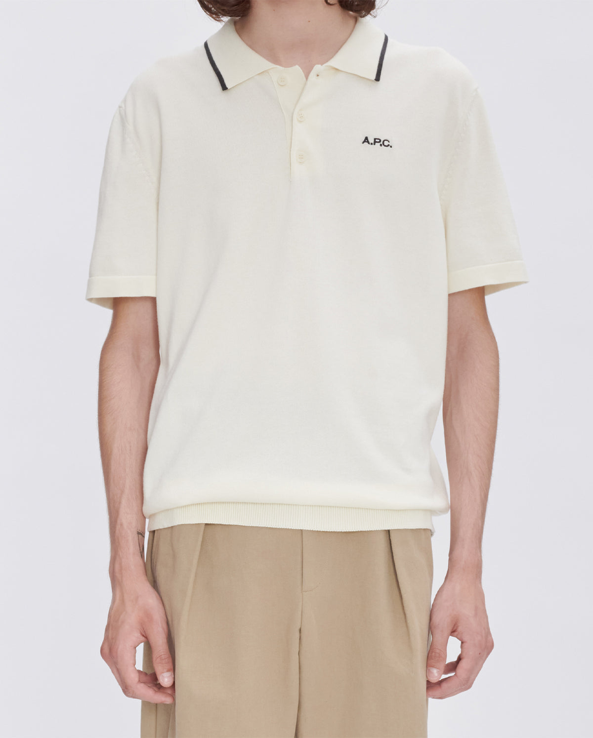 Polo Flynn With Chest Logo - White