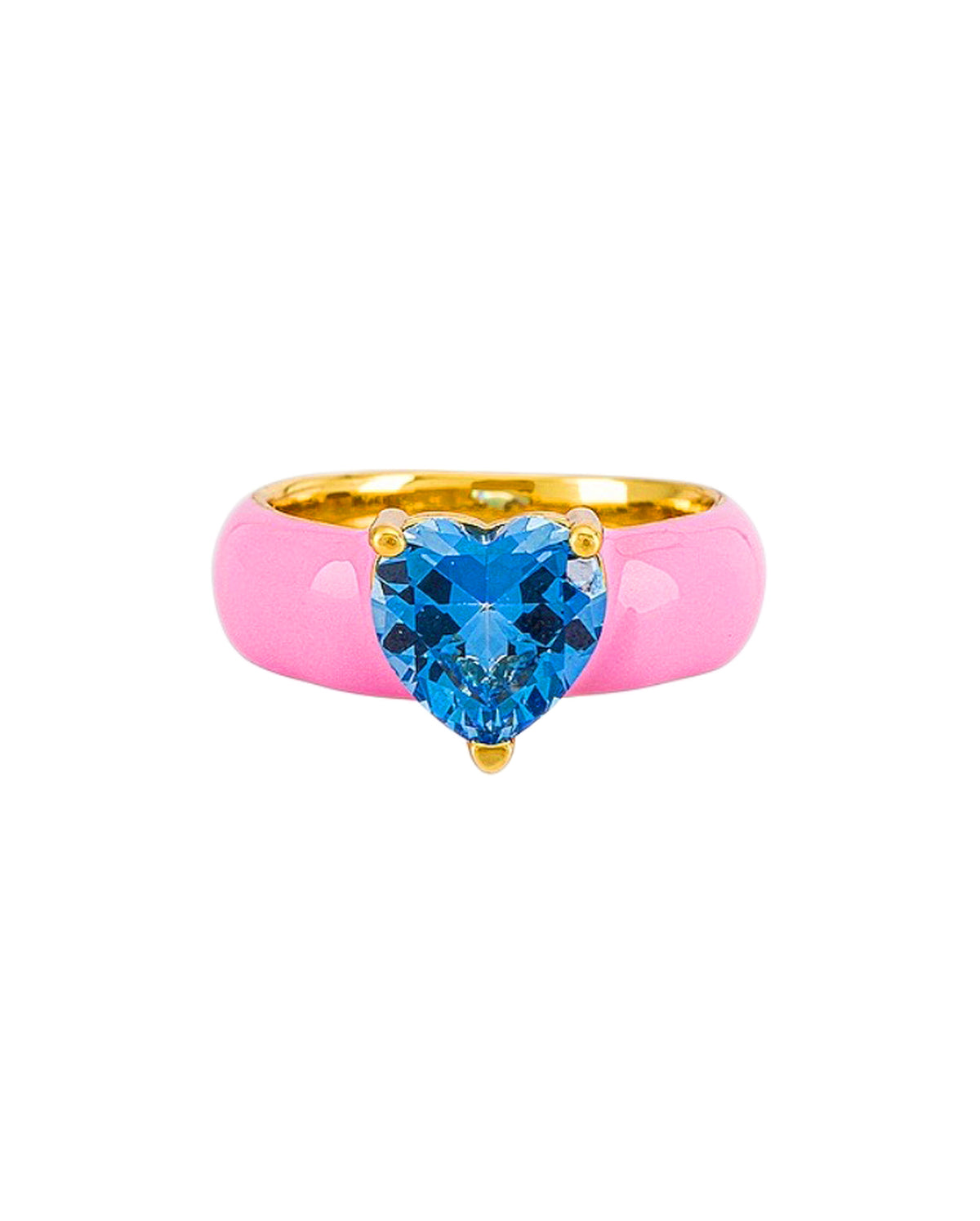 Ling Bling Ring In Pink X Blue Heart
