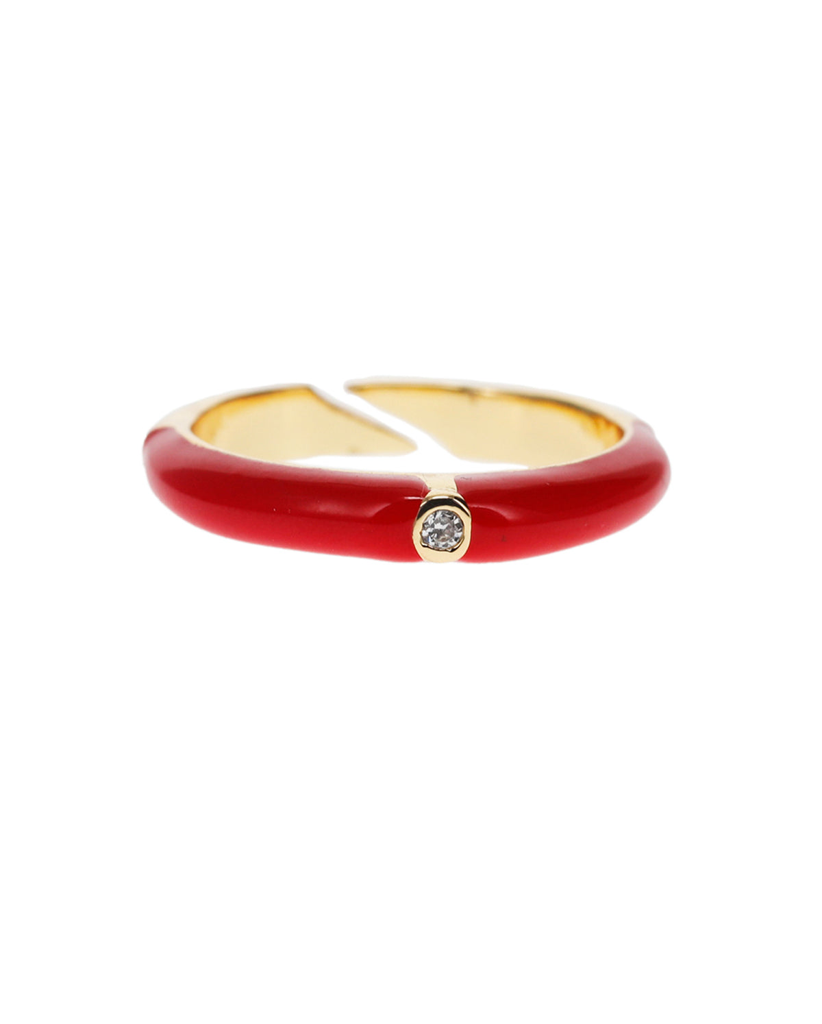Adjustable Enamel Drip Band In Red