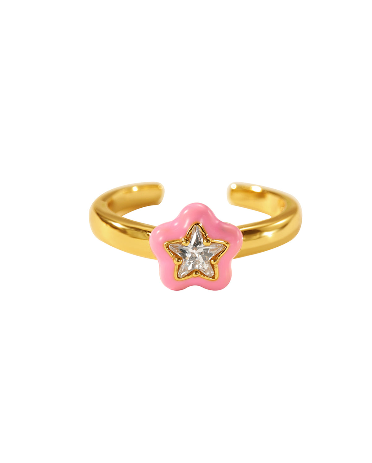 Mini Lucky Enamel Star Ring