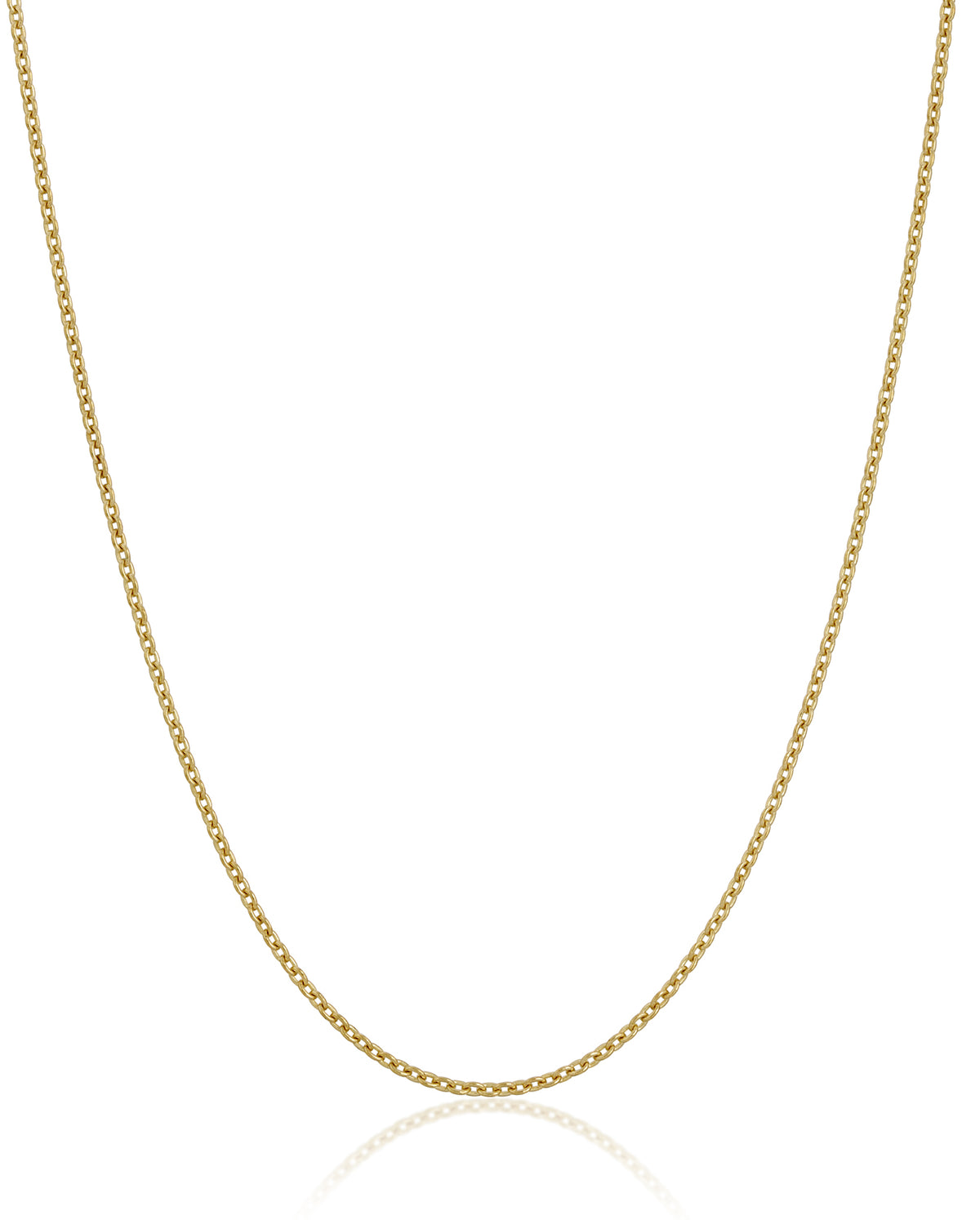 14K Gold Cable Chain Necklace - 24"
