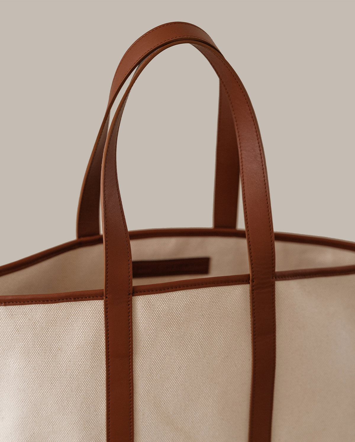 Structured Tote Bag - Tan